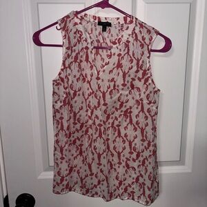 Talbots Red and White Lobster Tank Top